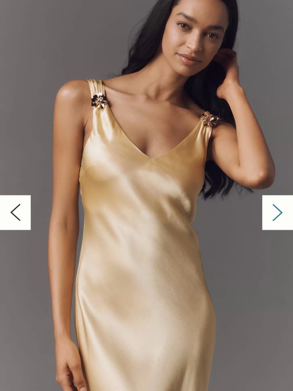 By Anthropologie Sleeveless V-Neck Midi Slip Dress - Picture 4 of 6